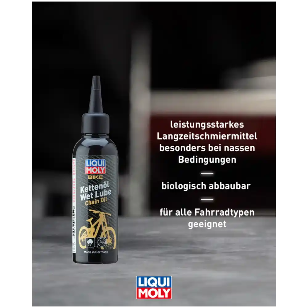 liqui moly bike kettenöl wet lube 100 ml schwarz